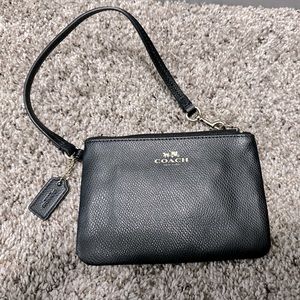 Coach Wristlet, Black & Gold